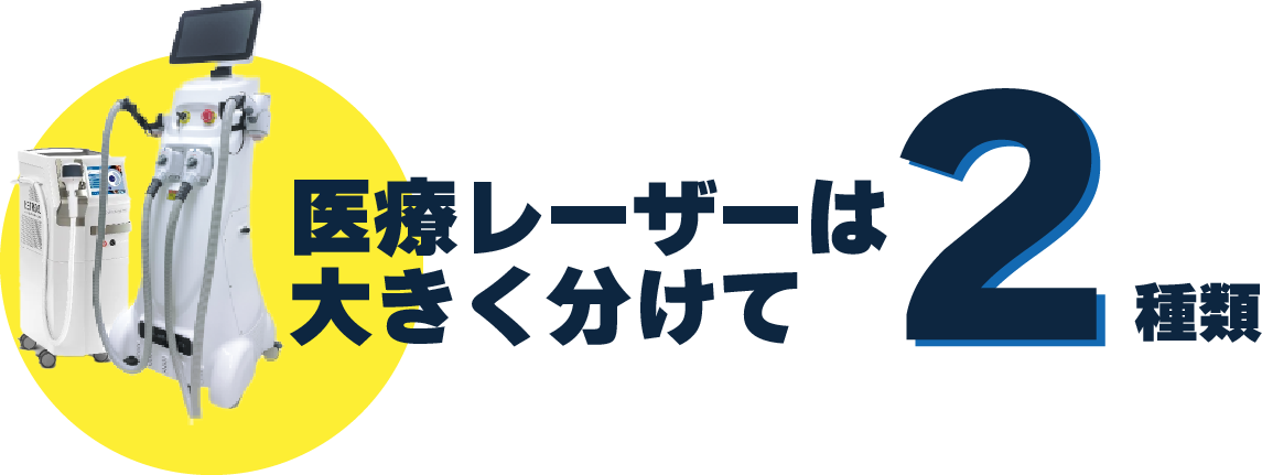 医療レーザーは大きく分けて2種類